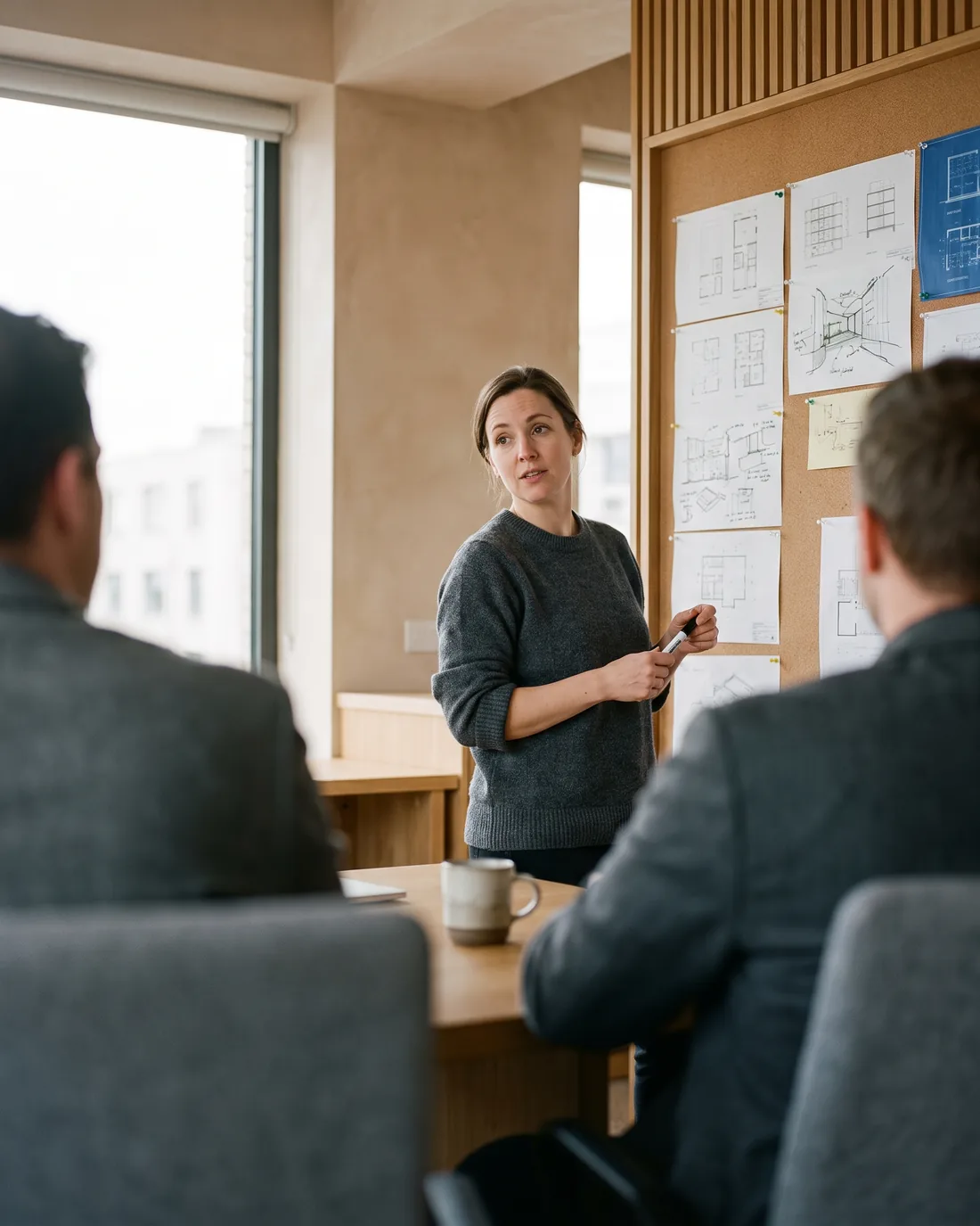 A senior CTO reviewing the work in a calm Johannesburg boardroom
